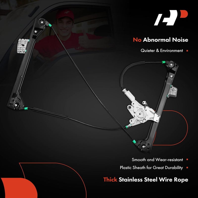 A-Premium منظم نافذة كهربائية A-premium بدون محرك لسيارات BMW E46 323Ci 325Ci 328Ci 330Ci M3 2000-2006 الجهة الأمامية اليمنى للراكب - Image 4