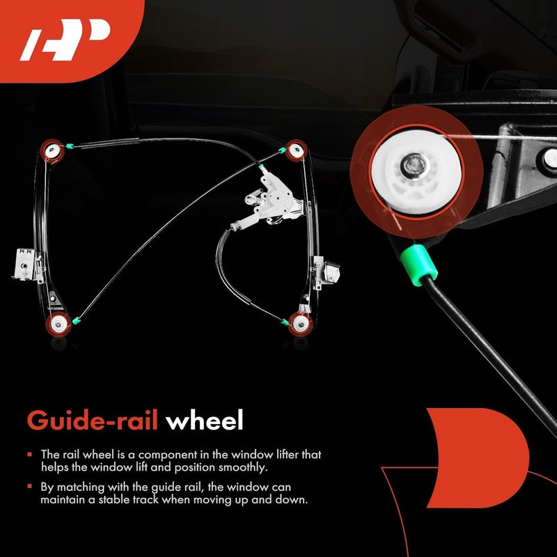 A-Premium منظم نافذة كهربائية A-premium بدون محرك لسيارات BMW E46 323Ci 325Ci 328Ci 330Ci M3 2000-2006 الجهة الأمامية اليمنى للراكب - Image 5
