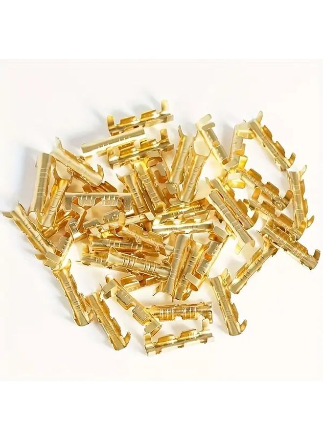 50 قطعة من موصلات الأسلاك على شكل حرف U، وأطراف العقص للكتل الكهربائية وموصلات الشوكة - Image 1