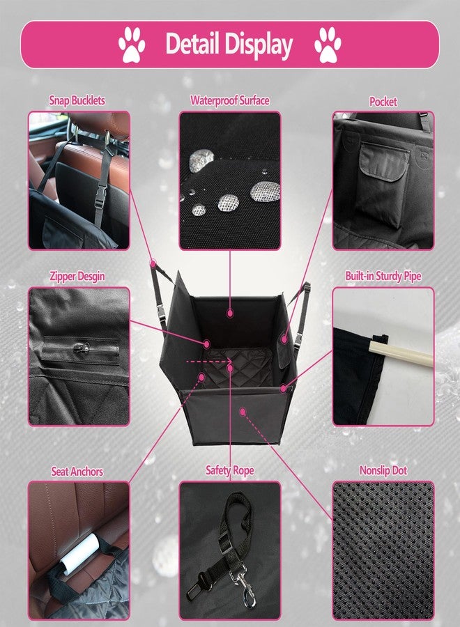 Winbate Medium Dog Car Seat - Scratchproof Waterproof Booster Seat for Large Dogs, SUVs, Cars & Trucks - 19" x 23" x 19" - Image 4
