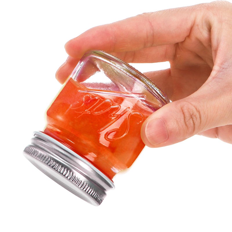 Lawei Set of 16 Mini Mason Jars with Lids - 2 Oz Mason Jars Shot Glasses Mason Shooter Glass for Drinks Shot Favors Desserts - Image 3