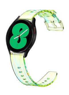 Y&D No Gap Band Compatible for Samsung Galaxy Watch 5/4 40mm 44mm, 5 Pro 45mm Band/Watch 4 Classic 42mm 46mm, 20mm Transparent Replacement Silicone Wrist Strap  - Image 1