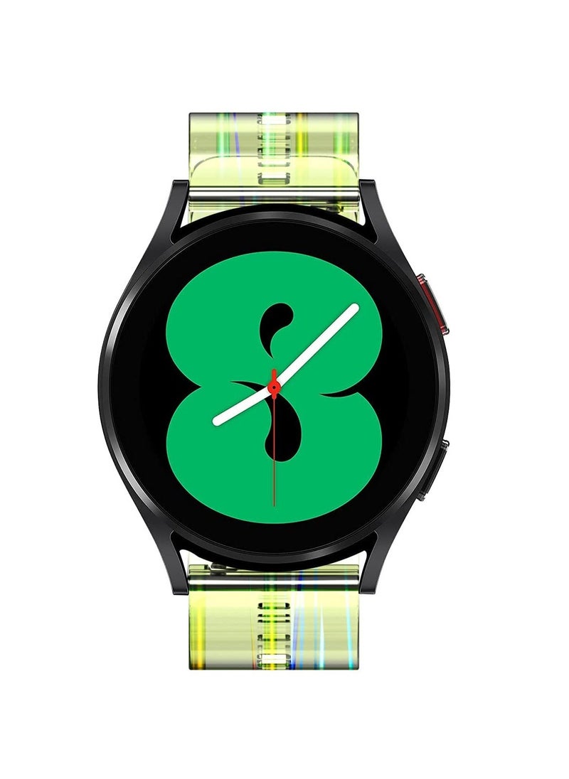Y&D No Gap Band Compatible for Samsung Galaxy Watch 5/4 40mm 44mm, 5 Pro 45mm Band/Watch 4 Classic 42mm 46mm, 20mm Transparent Replacement Silicone Wrist Strap  - Image 3