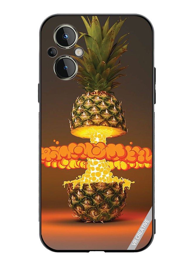 VR CREATIVE Protective Case Cover For OnePlus Nord N20 5G Fire Pineapple Design Multicolour - Image 1