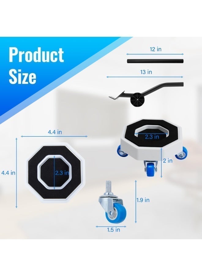 Heavy Duty Furniture Moving System - 1500LBS Capacity, 4 Sliders with Wheels & Pry Bar for Sofa, Fridge, Table - Image 3