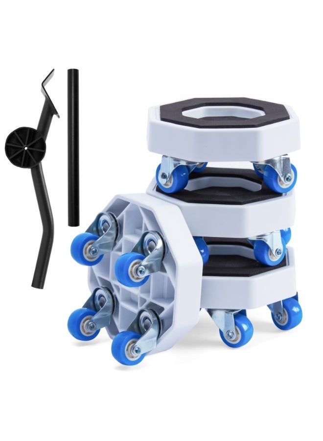 Heavy Duty Furniture Moving System - 1500LBS Capacity, 4 Sliders with Wheels & Pry Bar for Sofa, Fridge, Table - Image 2