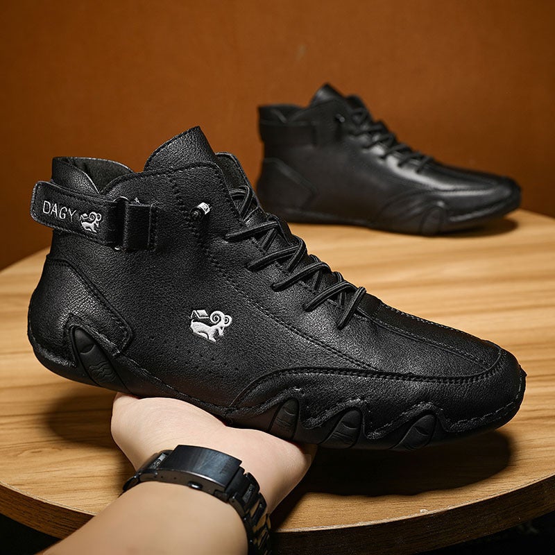 Didi Ram Popular Men'S Shoes High-Top Cotton Shoes Men'S Casual Shoes Winter Velvet Thickeneded Shoes Boots Men'S Style - Image 4