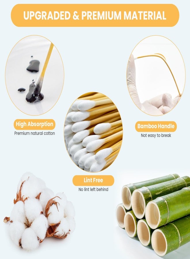 PINGMIC 500PCS 6" Cotton Swabs in Storage Box - Long Cotton Swab with Wooden Sticks - Lint Free, Highly Absorbent Single Tipped Applicators for Makeup, Pet Care, Home Cleaning - Image 3