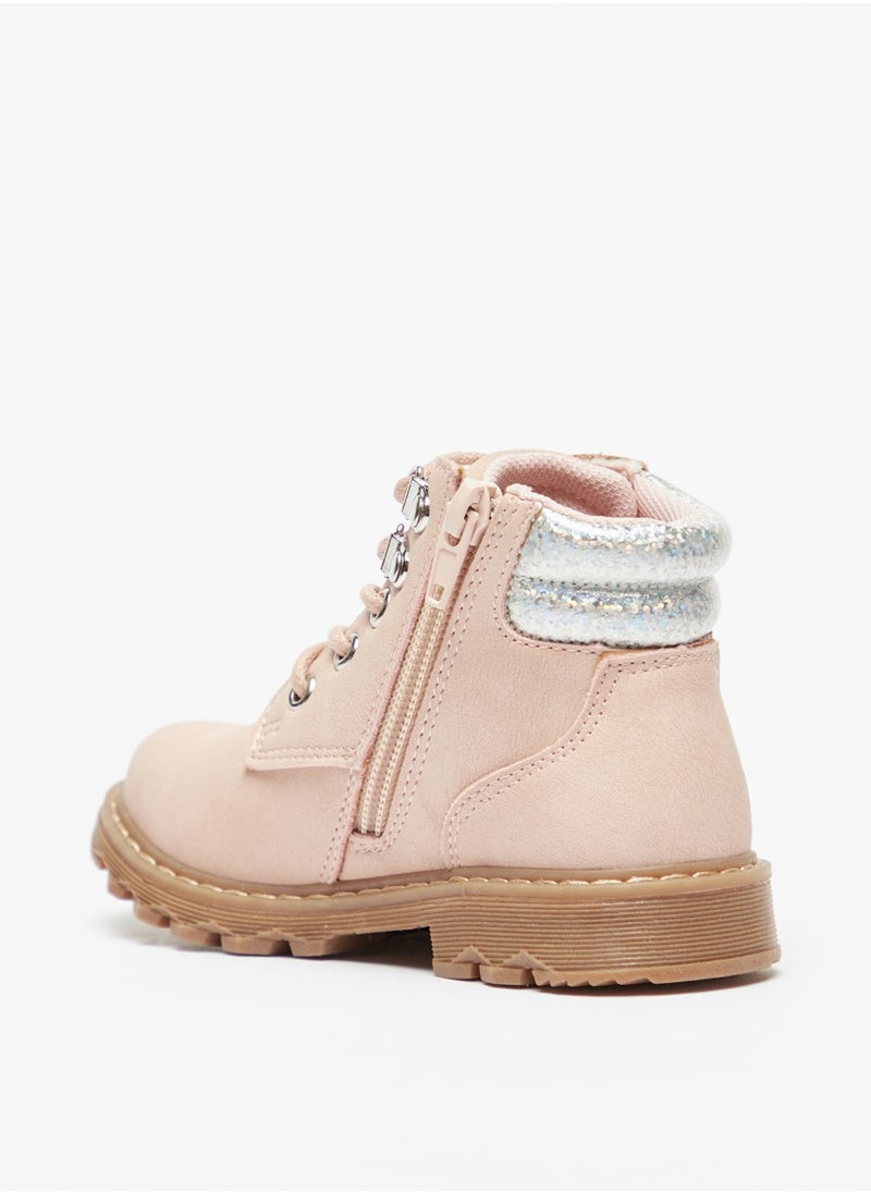 Lee Cooper - Girls' Quilted High Top Boots With Zip Closure - Image 1