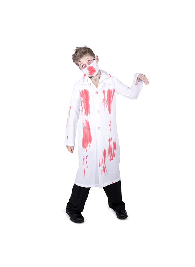 RUBIE'S Zombie Doctor Coat And Mask Kids Costume-84504-S-3-4Y-White - Image 1