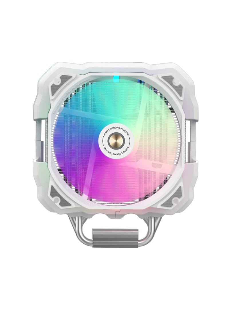 M120D Plus CPU Cooler with Temperature Display, Dual ARGB PWM 120mm Fans, Compatible with Intel LGA 1700/1200/115X/2011/2066/1366 and AMD AM4/AM5. - Image 3