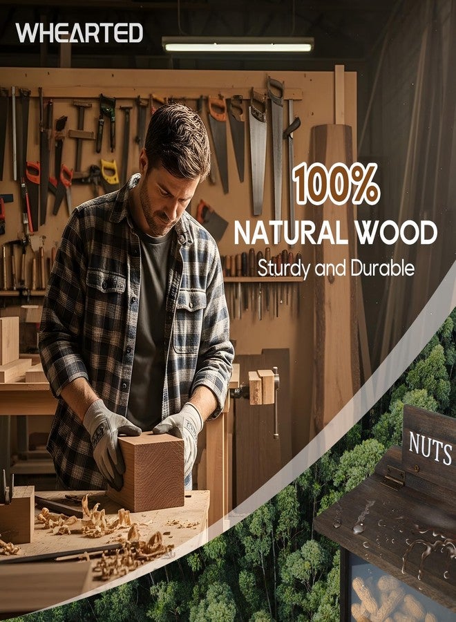 WHEARTED Carbonized Squirrel Feeder, Large Squirrel Feeders Chipmunk House for Outside, Funny Squrrill Nuts Bar, Durable Wooden Squirrel Corn Cob Feeder, No Assembly Required - Image 4