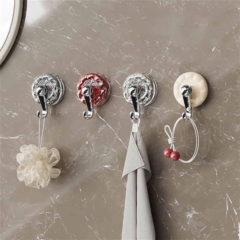 علاقات شفط فضية شفافة 4 قطع تصميم تموجات كلاسيكي منظف المطبخ والحمام - Image 4