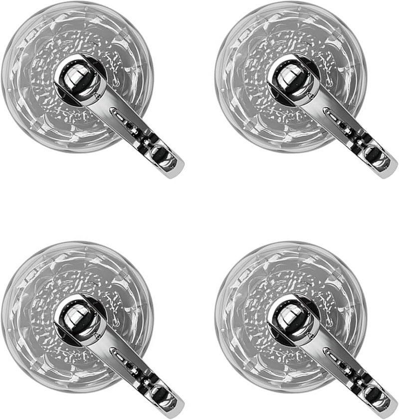 علاقات شفط فضية شفافة 4 قطع تصميم تموجات كلاسيكي منظف المطبخ والحمام - Image 2