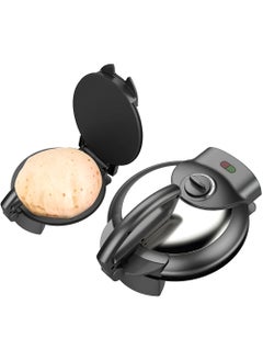 Roti Maker 10 Inch 1400W Ideal for Tortillas, Tacos, Flatbreads, and Chapati, Electric Non-Stick Roti Press, Easy to Use, Adjustable Temperature Control, Stainless Steel Perfect for Home and Kitchen