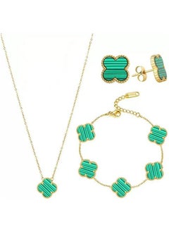 Luxury Fashion Jewelry Lucky Ladies Shell Four Leaf Clover necklace set