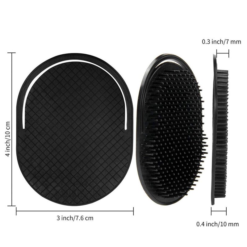 Rolybag 6Pcs shampoo pocket comb massage hair comb pocket palm brush comb portable hair comb beard comb creative scalp brush pocket combs for men and pets (6PA) - Image 2