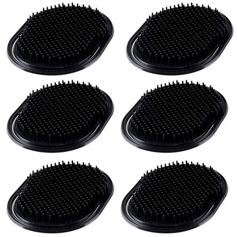 Rolybag 6Pcs shampoo pocket comb massage hair comb pocket palm brush comb portable hair comb beard comb creative scalp brush pocket combs for men and pets (6PA) - Image 1