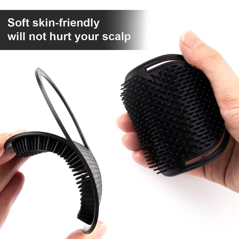 Rolybag 6Pcs shampoo pocket comb massage hair comb pocket palm brush comb portable hair comb beard comb creative scalp brush pocket combs for men and pets (6PA) - Image 3