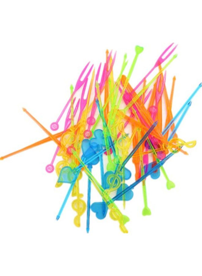 NIBEMINENT 50 -Piece Disposable Fruit Pick Set 8.2cm - Image 1