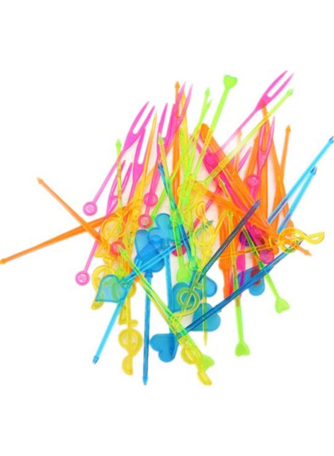 NIBEMINENT 50 -Piece Disposable Fruit Pick Set 8.2cm - Image 2