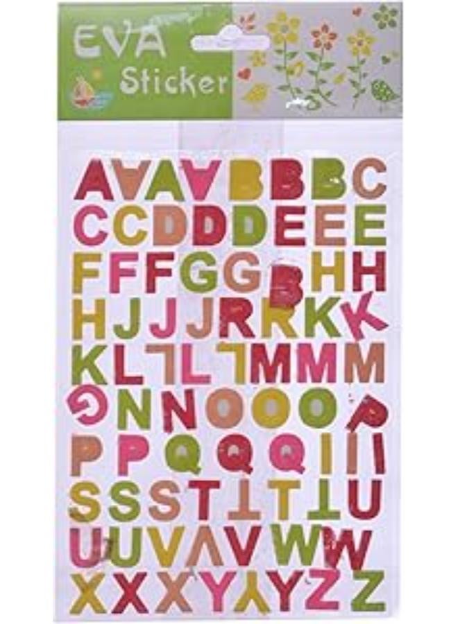 (GTG TOYS) English Letters Decoration for Kids Room 80 Pieces - Multicolor