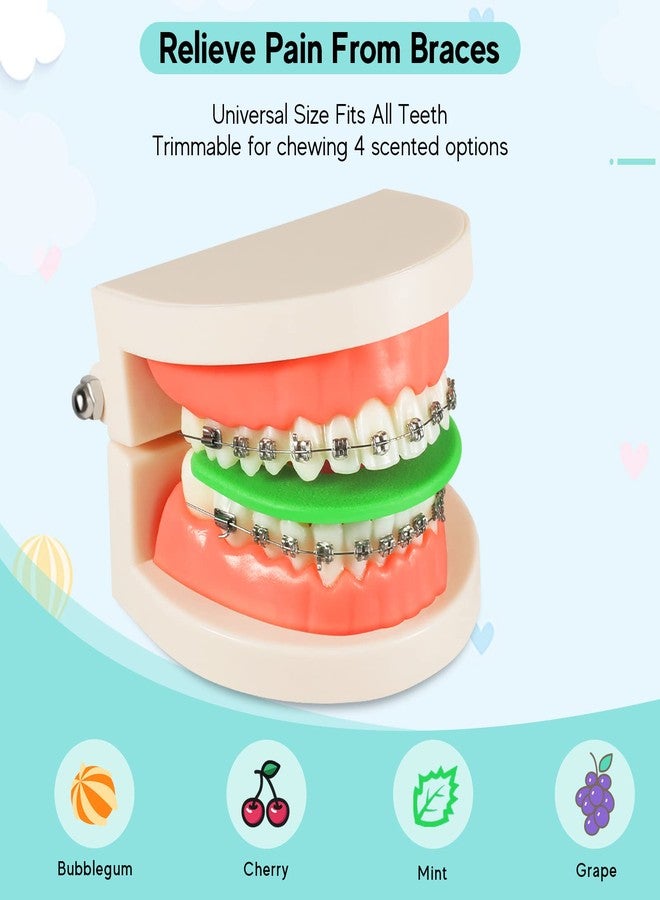 B Rush أقراص بي راش® لعلاج تقويم الأسنان - أقراص علاجية خالية من اللاتكس، لتخفيف آلام التقويم، أقراص مضغ لتخفيف آلام الأسنان، بديل واقي الفم الليلي (علكة، 10 قطع) - Image 2