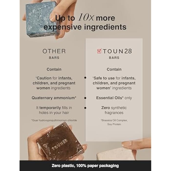 TOUN28 Vegan No Wash Organic Natural Volumizing Strengthening Daily Hair Conditioner Bar for All Hair Types Nourishes Hydrates Damaged Hair Paraben Sulfate Silicone Plastic Free Korean Haircare - Image 5