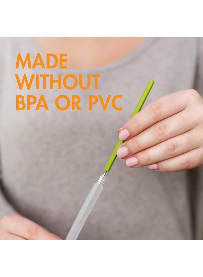 BOON فرش استبدال زجاجات الرضاعة من بون كاكتوس - تشمل فرشاة تنظيف الزجاجة، فرشاة تنظيف القشة، فرشاة الحلمة وفرشاة التفاصيل لزجاجات الأطفال - أساسيات حديثي الولادة - حكيم - 4 قطع - Image 5