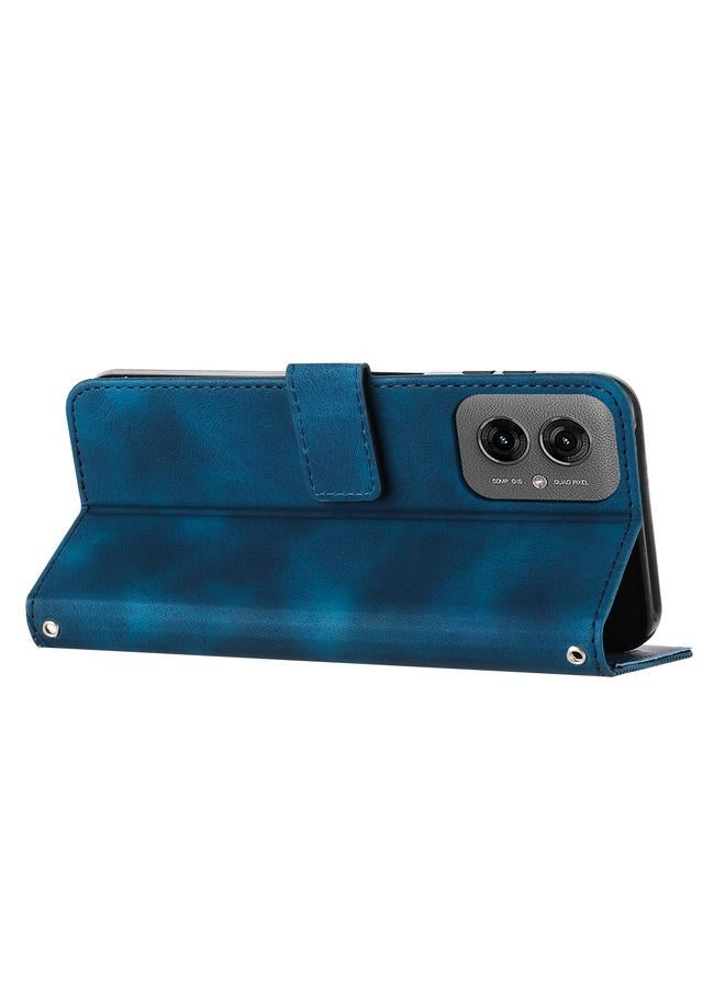 S-TOP Case For Motorola Moto G55 Dream Triangle Leather Phone Case with Lanyard - Image 3