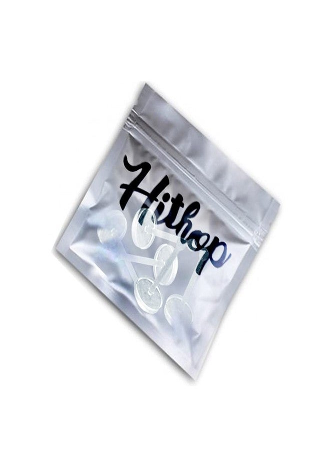 Hithop 5-Pack Clear Bioflex Flat Top Nose Ring Bone Retainers (20 Gauge (0.8mm)) - Image 5