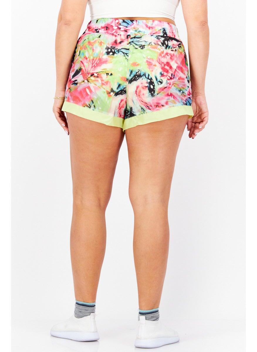 Juicy Couture Women Allover Print Basic Short, Green Combo  - Image 2