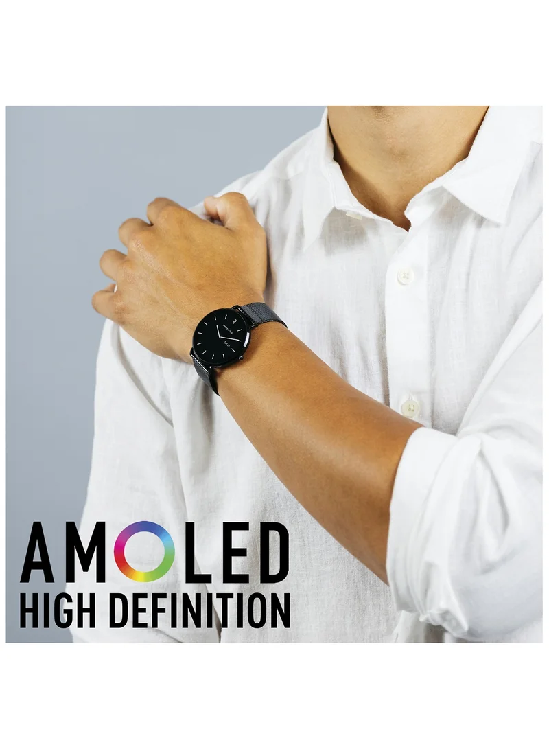REFLEX ACTIVE Reflex Active Spectra R 300 Slim Black Mesh and Grey Silicone Strap AMOLED Ultra Slim Smart Calling Watch Set