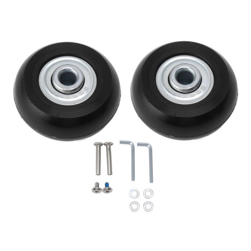 Suitcase Caster Wheels 50mm X 18mm Mute Rubber Luggage Wheel Replacement - Smooth 360 Degree Rotation Wear Resistant Caster Repair Kit for Travel Gear Repair Suitcase Maintenance - Image 1