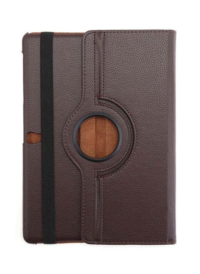 NIBEMINENT - Lichee Pattern Smart Case Cover For Samsung Galaxy Tab S 10.5 T800/T801/T805 LTE Brown - Image 1
