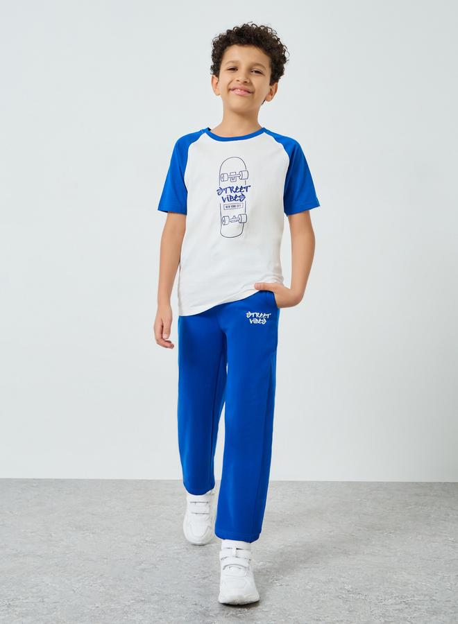 Styli Teen Boys Color Block T-Shirt and Joggers Set - Image 1