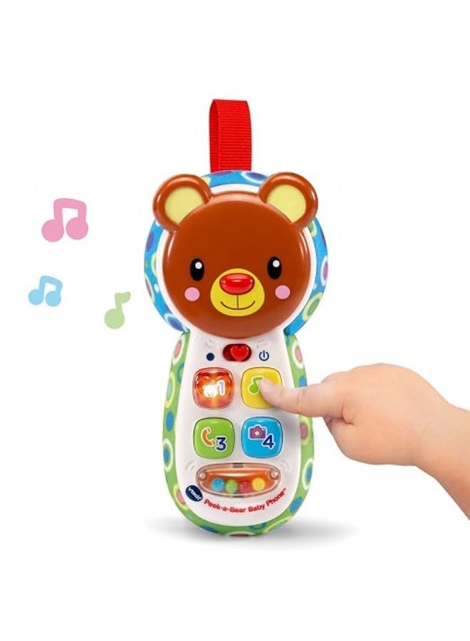 vtech Peek-A-Boo Mirror Musical Phone - Multicolour | Colourful phone features 4 press buttons introducing feelings, numbers, colours, and first words.| suitable ages 3m+ up - Image 3
