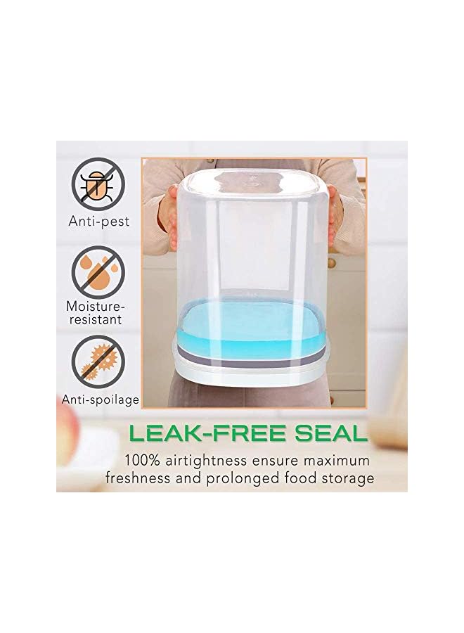 Green Tiger Rice Container 5L BPA Free Plastic Food Storage Container with Lid + Measuring Cup, Large Cereal Storage Bin for Kitchen(5Kg) - Image 4