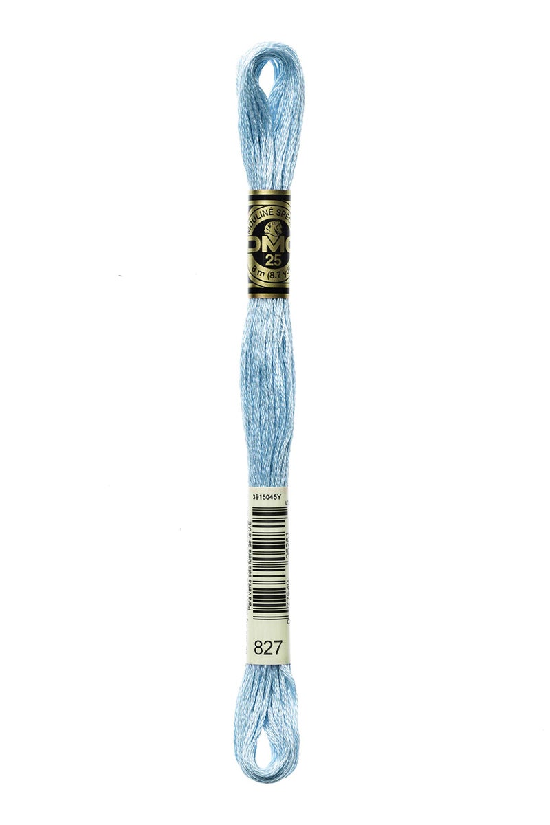 DMC 117827 6 Strand Embroidery Cotton Floss Very Light Blue 87Yard