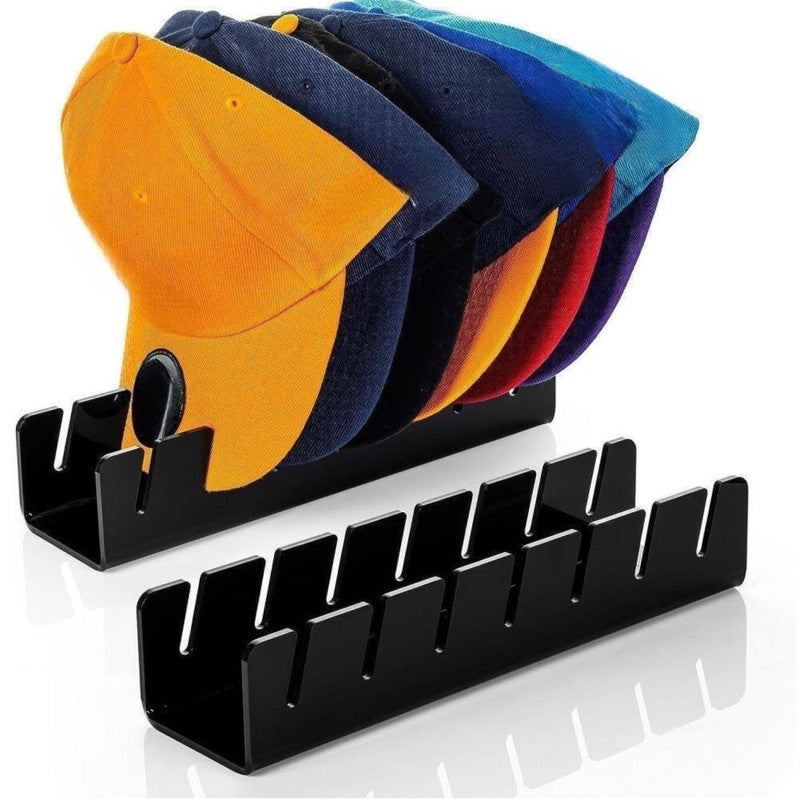 2Pcs Hat Stand For Baseball Caps,Hat Organizer Acrylic Hat Display Stand For 14 Baseball Caps Hat,Hat Racks for Baseball Caps Display and Organizer for Bedroom - Image 1