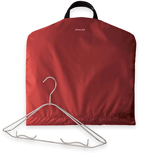 DEGELER SkyHanger Carry on Garment Bag with unique Titanium Suit Hanger for Men Women bestinclass functionality for wrinklefree traveling lightweight water repellent nylon Dark Red - Image 1