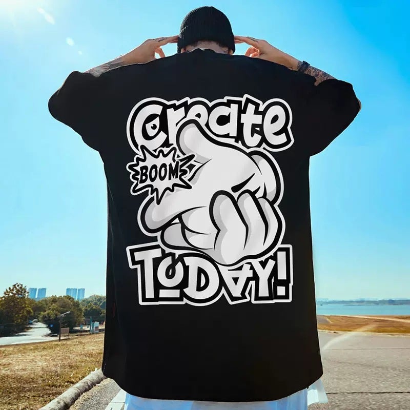2022 Short-sleeved Men's Summer Fashion Brand American Style Street ins Shirt Men's Large Size Sports Loose Couple's Casual T-shirt - Image 4
