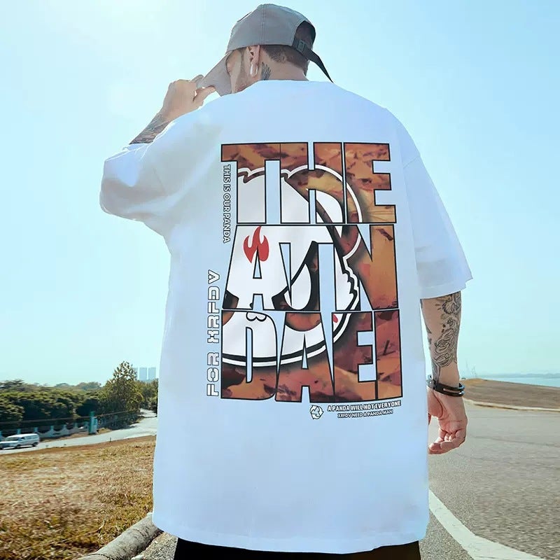 2022 Short-sleeved Men's Summer Fashion Brand American Style Street ins Shirt Men's Large Size Sports Loose Couple's Casual T-shirt - Image 1