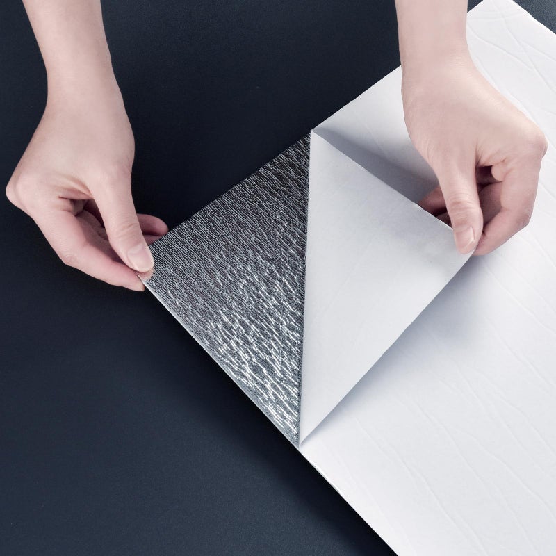 Haimin Wall Panels Peel and Stick 20 Pieces 23.6x11.8in (38.7 Sq. Ft. Coverage) Lightweight Backsplash Marble Look Tileï¼ˆnot Real Marble, Ideal for Kitchen Bathrooms Living Rooms Bedrooms (White-JSB) - Image 3