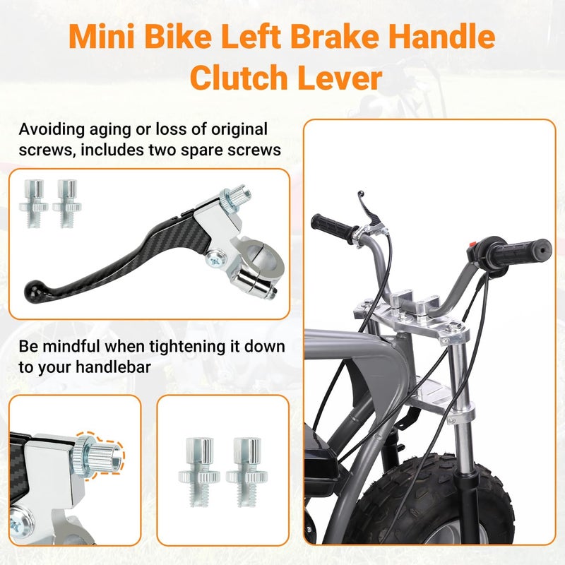 FVRITO Mini Bike Left Clutch Brake Handle Lever Compatible with Predator 196cc 212cc Coleman CT200U CT200U-EX BT200X CT100U CC100X Minibike CRF50 SSR125 XR80 XR70R 50cc 110cc 125cc Pit Dirt Bike Parts - Image 4