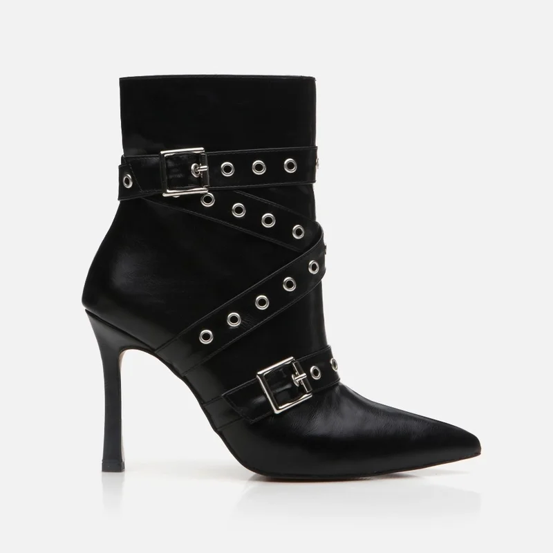 Hotiç 01BOH296740A100 BLACK Women's High Heel Boots