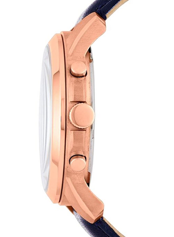 فوسيل ساعة كرونوغراف مقاومة للماء Grant FS4835 - 44 مم - زرقاء - Image 2