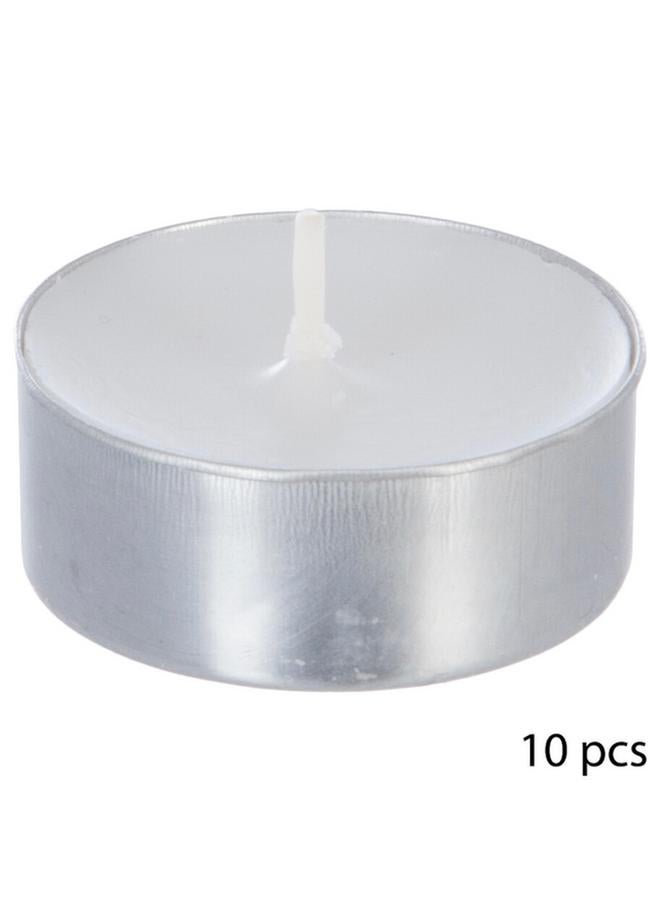 atmosphera 10-Piece Vanilla Fragrance Scented Tea Light Candle Set White 150G 145360A