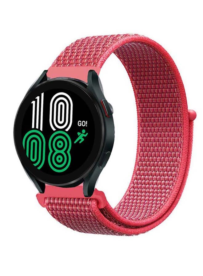 Perfii Nylon Loop Replacement Band For Samsung Galaxy Watch 4 40/44mm Hibiscus - Image 2