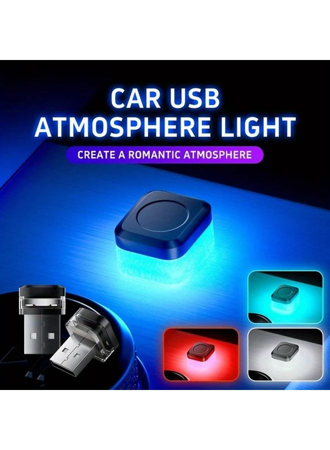 Blue Car USB Portable LED Light For Interior Decor Without Battery - Image 2